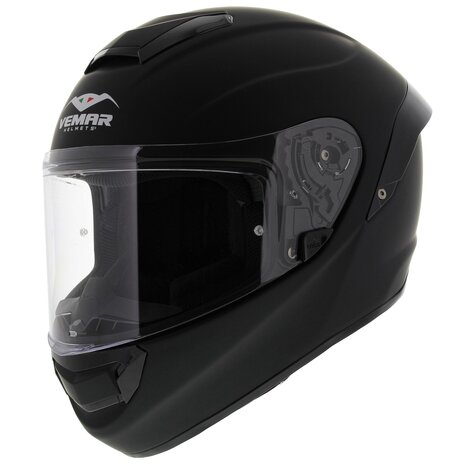 Vemar Motorhelm Hurricane solid mat zwart - Maat XL