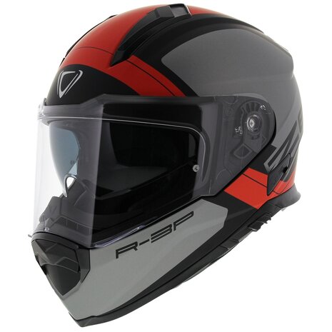 Vemar Motorhelm Zephir Mars mat antraciet zwart rood