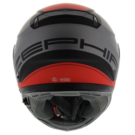 Vemar Motorhelm Zephir Mars mat antraciet zwart rood