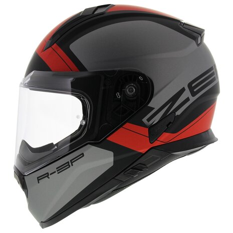 Vemar Motorhelm Zephir Mars mat antraciet zwart rood