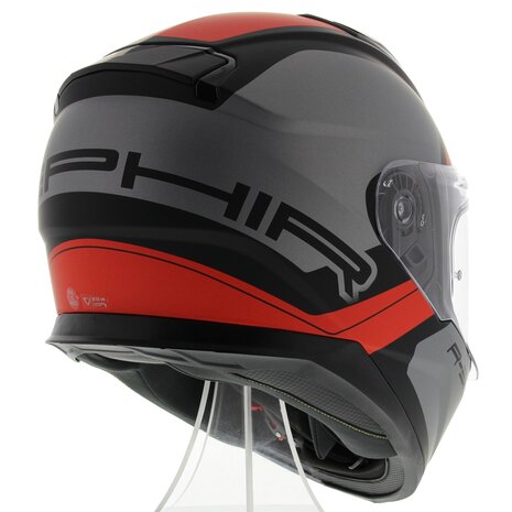 Vemar Motorhelm Zephir Mars mat antraciet zwart rood