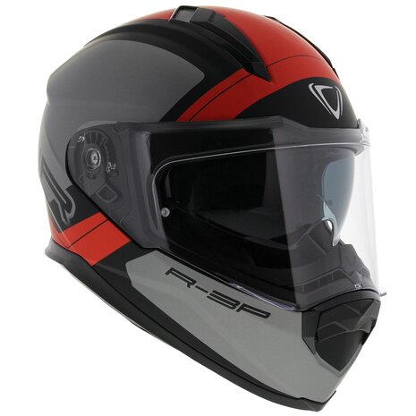 Vemar Motorhelm Zephir Mars mat antraciet zwart rood