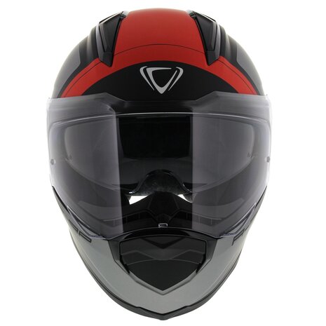 Vemar Motorhelm Zephir Mars mat antraciet zwart rood