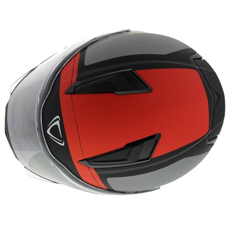 Vemar Motorhelm Zephir Mars mat antraciet zwart rood