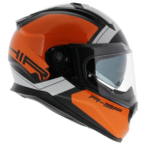 Vemar Motorhelm Zephir Mars glans oranje zwart wit - Maat L