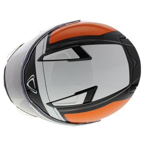 Vemar Motorhelm Zephir Mars glans oranje zwart wit - Maat L