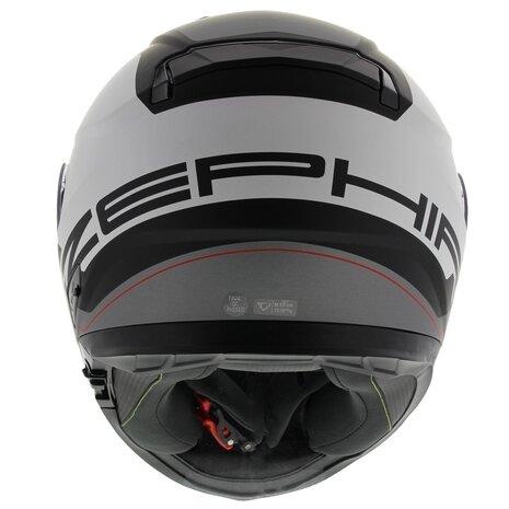 Vemar Motorhelm Zephir Mars mat wit zwart antraciet - Maat XS