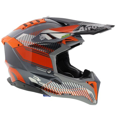 Airoh Aviator 3 AMS² Wave oranje grijs chrome