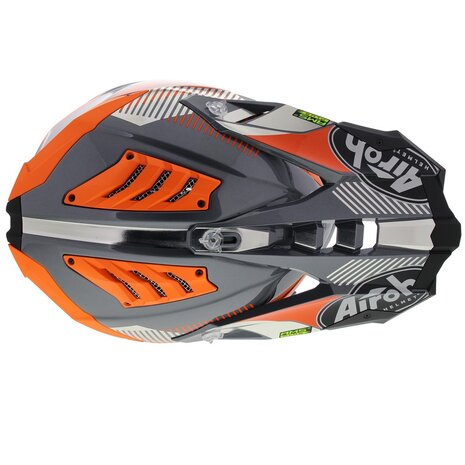 Airoh Aviator 3 AMS² Wave oranje grijs chrome