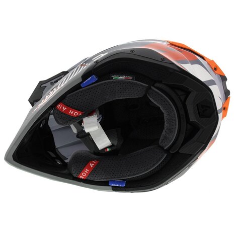 Airoh Aviator 3 AMS² Wave oranje grijs chrome