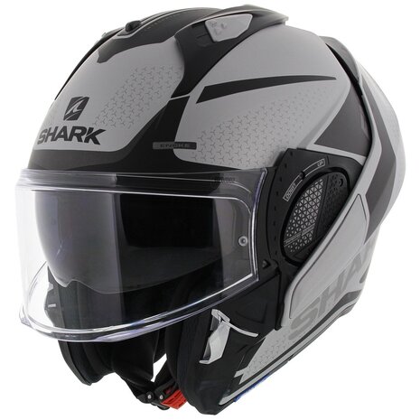 Shark EVO-GT systeemhelm motorhelm Encke mat zilver antraciet