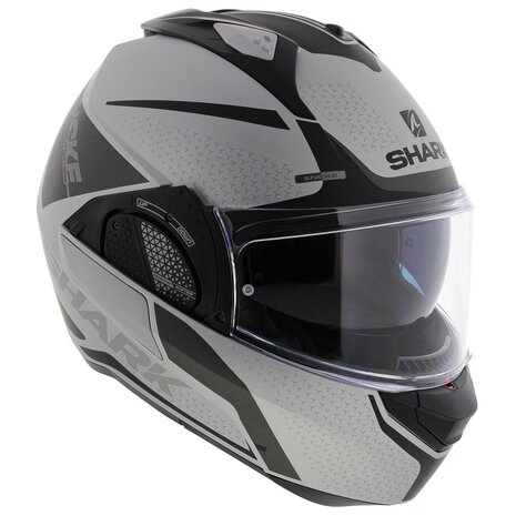 Shark EVO-GT systeemhelm motorhelm Encke mat zilver antraciet