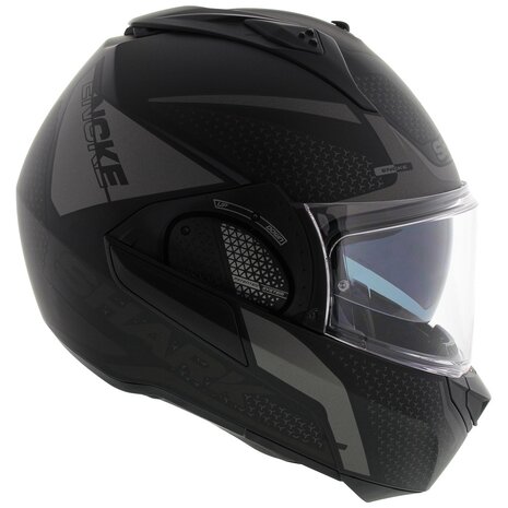 Shark EVO-GT systeemhelm motorhelm Encke mat zwart antraciet - Maat XS