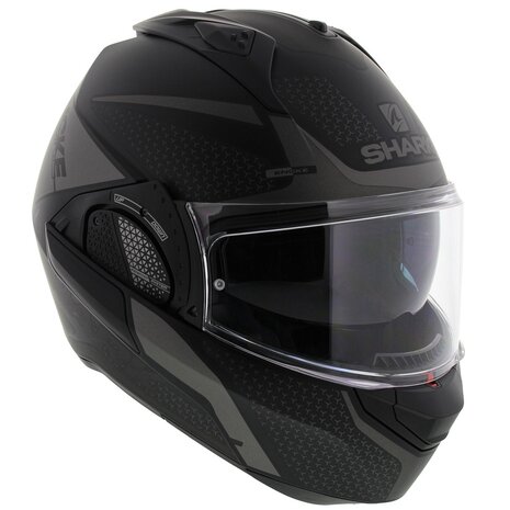 Shark EVO-GT systeemhelm motorhelm Encke mat zwart antraciet - Maat XS