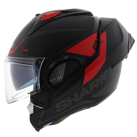 Shark EVO-GT systeemhelm motorhelm Encke mat zwart rood