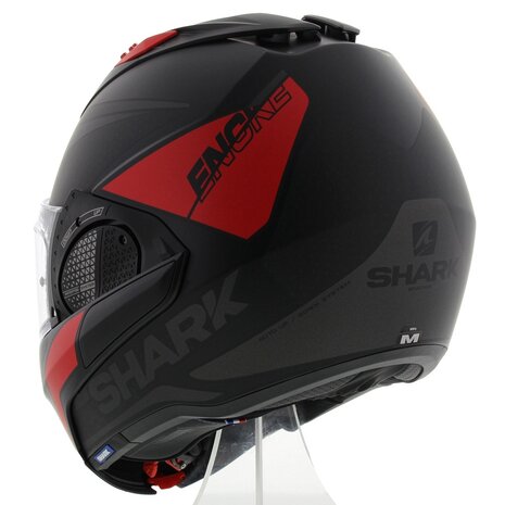 Shark EVO-GT systeemhelm motorhelm Encke mat zwart rood - Maat XS