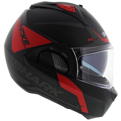 Shark EVO-GT systeemhelm motorhelm Encke mat zwart rood