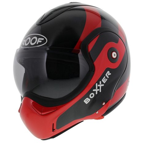 ROOF New Boxxer Systeem helm Fuzo Zwart Rood