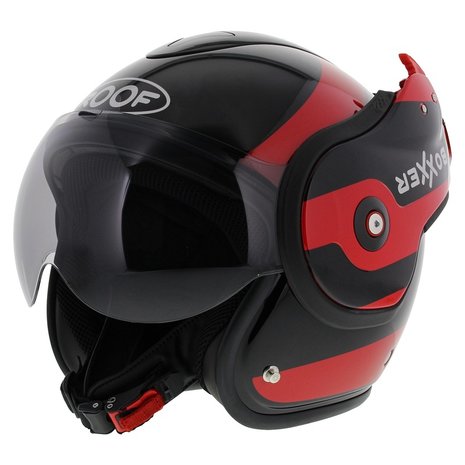 ROOF New Boxxer Systeem helm Fuzo Zwart Rood