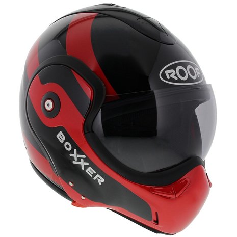 ROOF New Boxxer Systeem helm Fuzo Zwart Rood