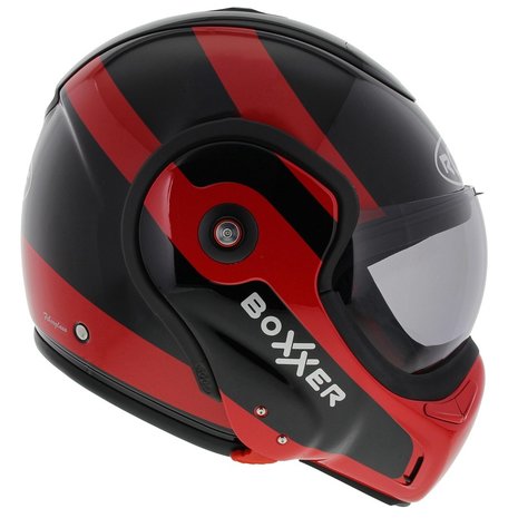 ROOF New Boxxer Systeem helm Fuzo Zwart Rood