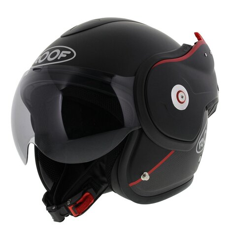 ROOF Boxxer Carbon Systeemhelm Carbon Mat Zwart