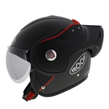 ROOF Boxxer Carbon Systeemhelm Carbon Mat Zwart