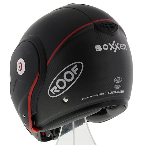 ROOF Boxxer Carbon Systeemhelm Carbon Mat Zwart