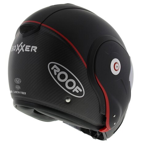 ROOF Boxxer Carbon Systeemhelm Carbon Mat Zwart
