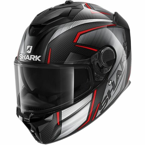 Shark Spartan GT Carbon Kromium zwart chroom rood
