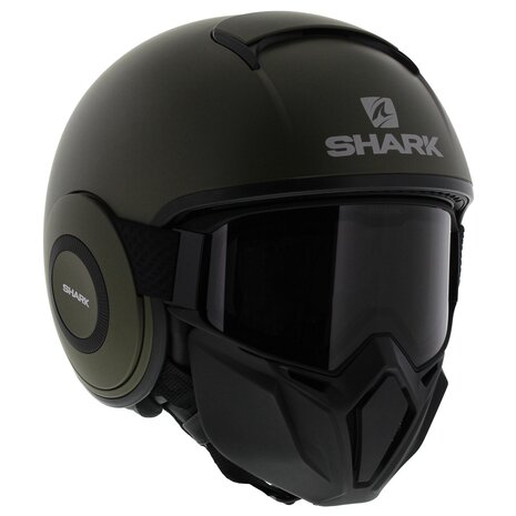 Shark Helm Street Drak mat groen - Maat XS - Motorhelm / Scooterhelm