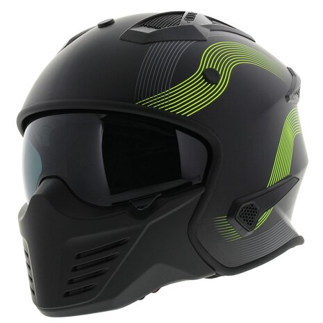 Vito Jet Bruzano helm mat zwart fluor