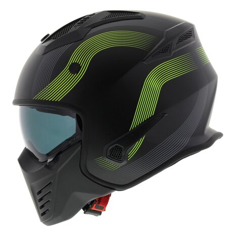 Vito Jet Bruzano helm mat zwart fluor