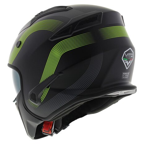 Vito Jet Bruzano helm mat zwart fluor