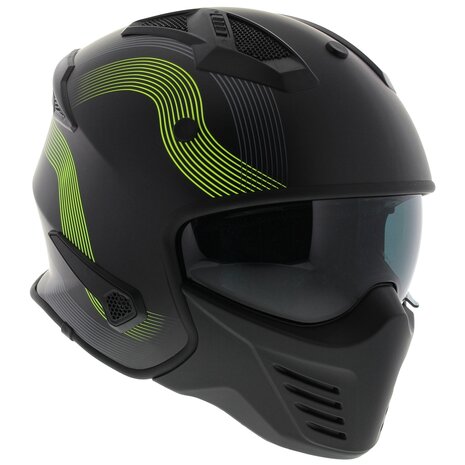 Vito Jet Bruzano helm mat zwart fluor