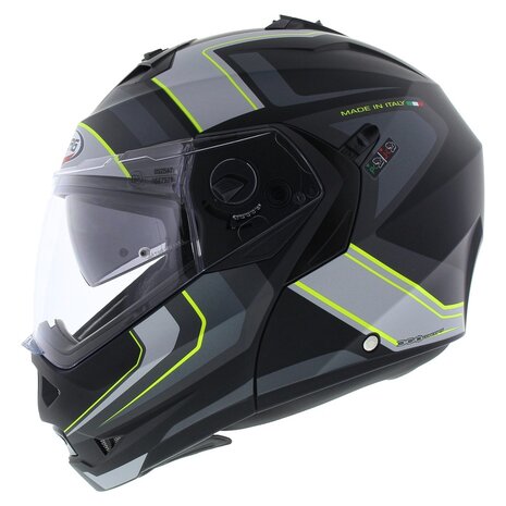 Caberg Systeemhelm Duke II Tour mat zwart geel Motorhelm