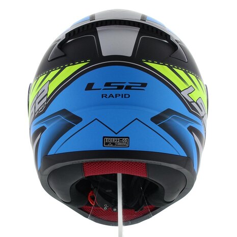 LS2 FF353 Rapid Gale Mat Zwart Blauw Geel