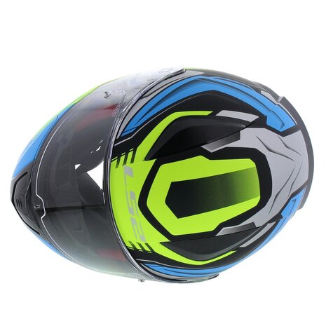 LS2 FF353 Rapid Gale Mat Zwart Blauw Geel