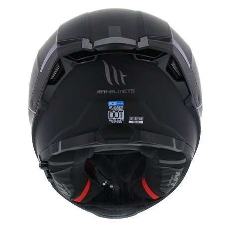MT Thunder 4 SV helm mat zwart achterkant