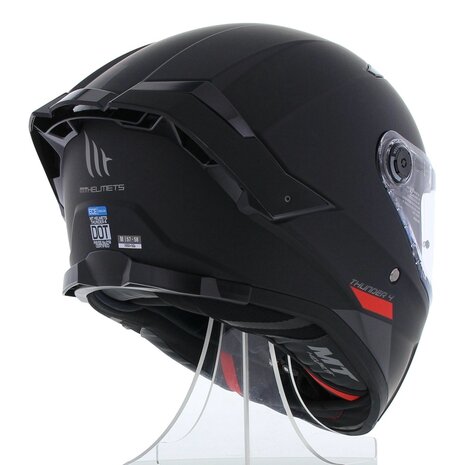 MT Thunder 4 SV helm mat zwart achterzijde