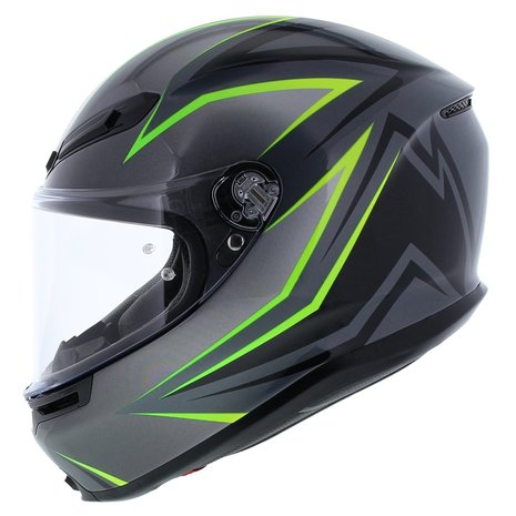 AGV K6 Flash Integraal Helm Zwart Zilver Fluo Geel