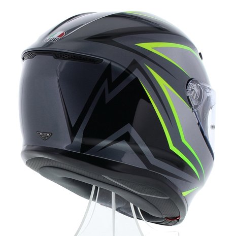 AGV K6 Flash Integraal Helm Zwart Zilver Fluo Geel