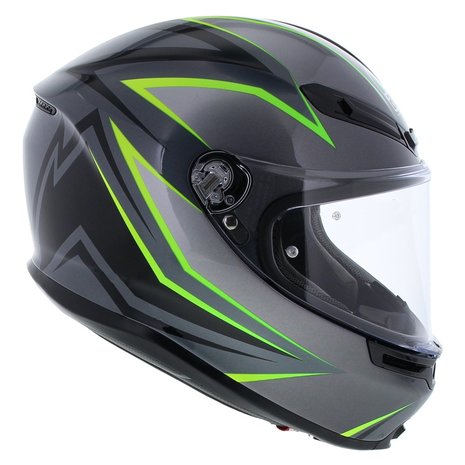 AGV K6 Flash Integraal Helm Zwart Zilver Fluo Geel