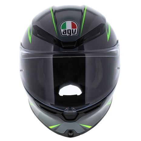 AGV K6 Flash Integraal Helm Zwart Zilver Fluo Geel