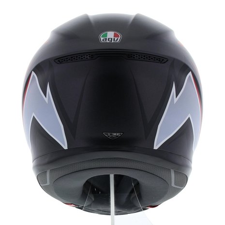 AGV K6 Flash Motorhelm Mat Zwart Rood Zilver