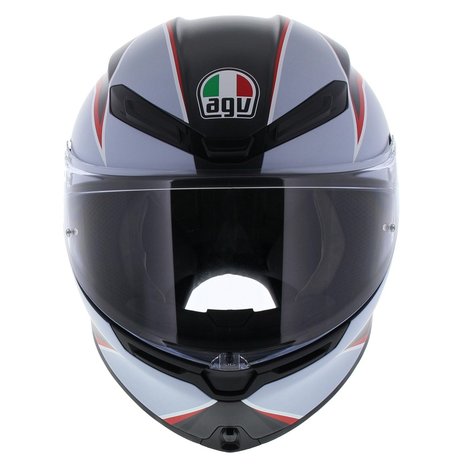 AGV K6 Flash Motorhelm Mat Zwart Rood Zilver