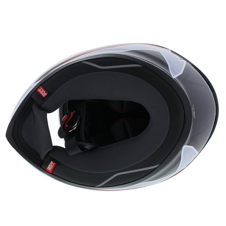 AGV K6 Flash Motorhelm Mat Zwart Rood Zilver