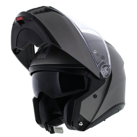 AGV Tourmodular motorhelm Luna mat grijs systeemhelm