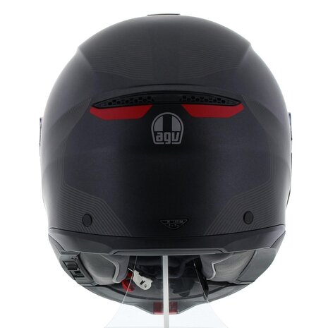 AGV Tourmodular motorhelm Frequency mat titanium rood systeemhelm - Maat XXL
