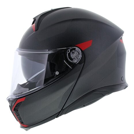 AGV Tourmodular motorhelm Frequency mat titanium rood systeemhelm - Maat XXL
